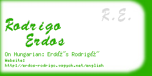 rodrigo erdos business card